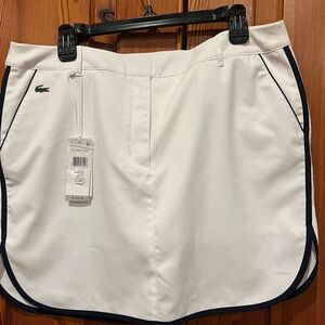 NWT Lacoste Women's White Skirt with shorts